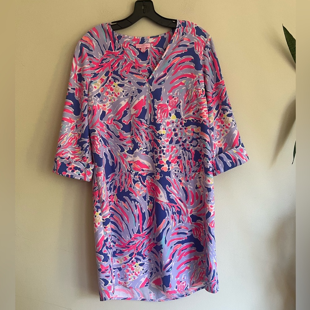 Lilly Pulitzer woman’s Arielle tunic mini dress in shrimp chic